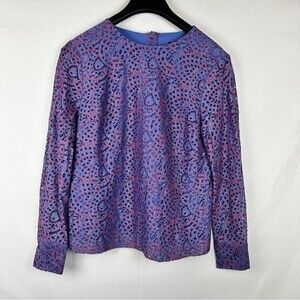 Banana Republic lace crochet overlay blouse top M